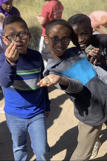 Students posing outside