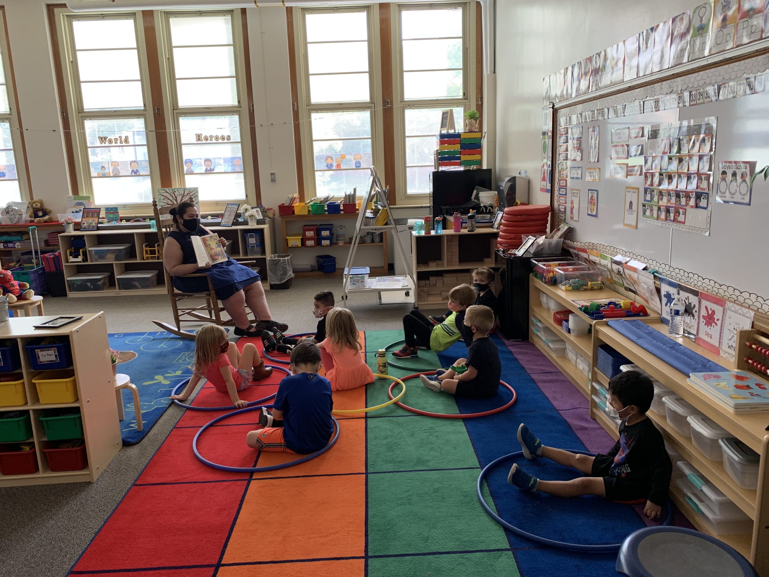 ECE Students during a read aloud