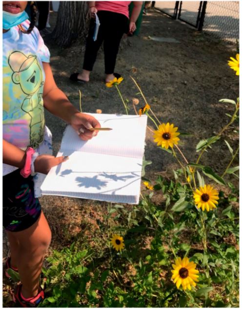 Student with notebook